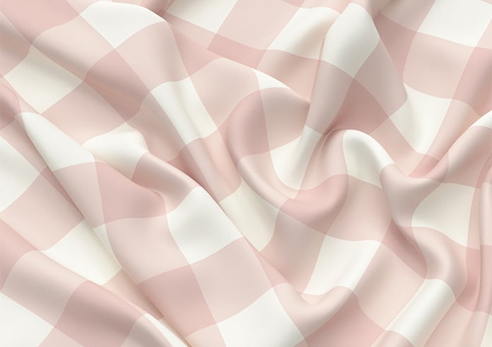 Gingham, Rosies Pink - Roman Blind - Image 4